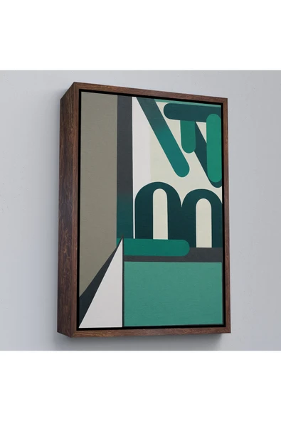 Trezon Ahşap Çerçeveli Leon Wuidar Soyut Tablosu-7292 ürün görseli 1