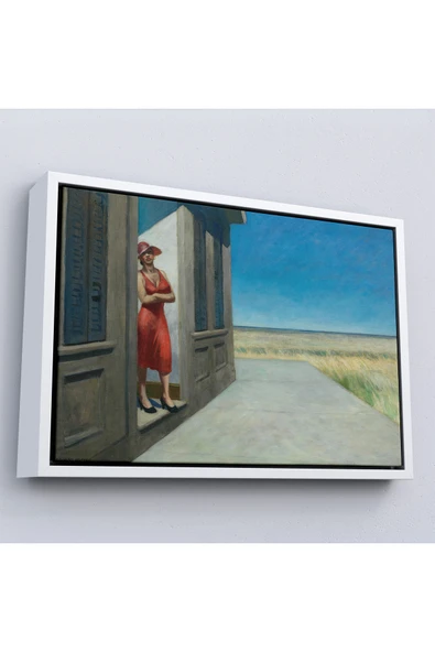 Trezon Ahşap Çerçeveli Edward Hopper - Güney Carolina Sabahı Tablo - South Carolina Morning-7132 ürün görseli 1