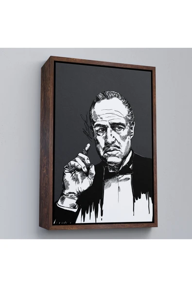 Trezon Ahşap Çerçeveli Godfather Mafya Tablo-7939 ürün görseli 1