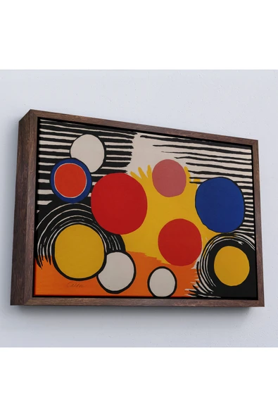 Trezon Ahşap Çerçeveli Alexander Calder - Kuş Yuvası Tablosu Bird'S Nest-7056 ürün görseli 1
