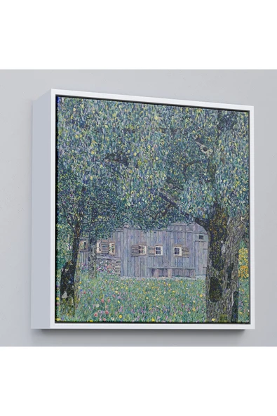 Trezon Ahşap Çerçeveli Gustav Klimt'İn Avusturya'Daki Çiftlik Evi Tablosu-8343 ürün görseli 1