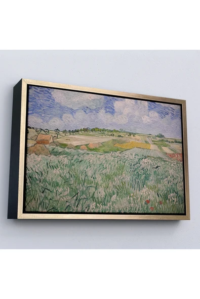 Trezon Ahşap Çerçeveli Vincent Van Gogh - Auvers Yakınlarındaki Ova Tablosu - Plain Near Auvers-7162 ürün görseli 1