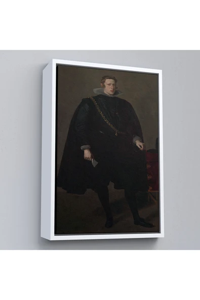 Trezon Ahşap Çerçeveli Velazquez Diego - Philip Iv İspanya Ve Portekiz Kralı Tablosu-7368 ürün görseli 1