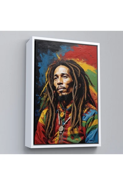 Trezon Ahşap Çerçeveli Bob Marley Tablosu-7892 ürün görseli 1