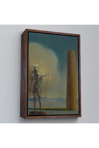 Trezon Ahşap Çerçeveli Salvador Dali - Kuledeki Şövalye Tablosu - Le Cavalier A La Tour-7399 ürün görseli 1