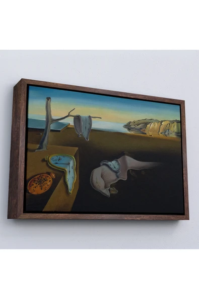 Trezon Ahşap Çerçeveli Salvador Dali - Belleğin Azmi Tablo - The Persistence Of Memory-7128 ürün görseli 1