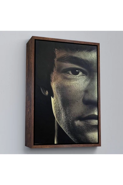 Trezon Ahşap Çerçeveli Bruce Lee Tablosu-7823 ürün görseli 1