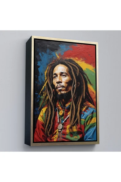 Trezon Ahşap Çerçeveli Bob Marley Tablosu-7892 ürün görseli 1