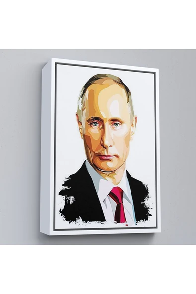 Trezon Ahşap Çerçeveli Vladimir Putin - Rusya Devlet Başkanı Tablosu-7958 ürün görseli 1