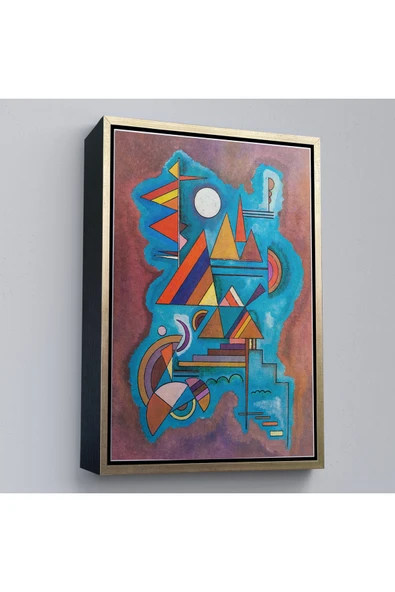 Trezon Ahşap Çerçeveli Wassily Kandinsky - Ayakta Duran Tablo - Standing-7498 ürün görseli 1