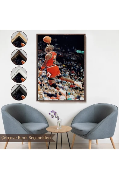 Trezon Ahşap Çerçeveli Michael Jordan Tablo-7907 - Resim 7