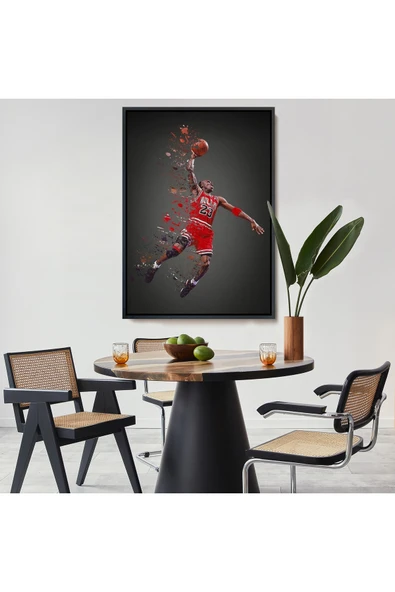 Trezon Ahşap Çerçeveli Michael Jordan Tablo-7730 - Resim 8