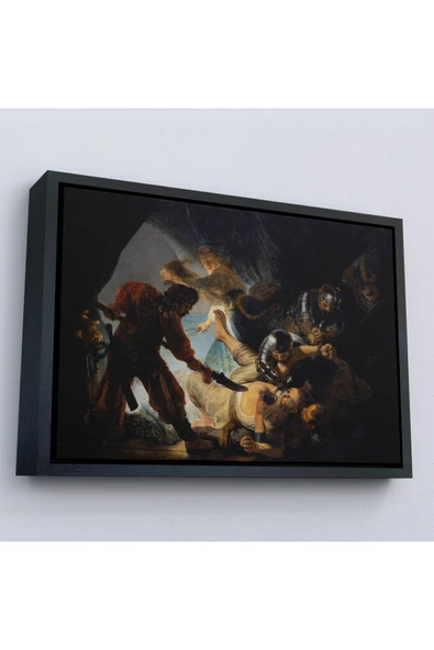 Trezon Ahşap Çerçeveli Rembrandt - Samson'Un Körleştirilmesi Tablo - The Blinding Of Samson-7141 ürün görseli 1