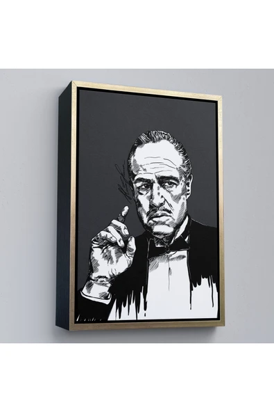 Trezon Ahşap Çerçeveli Godfather Mafya Tablo-7939 ürün görseli 1