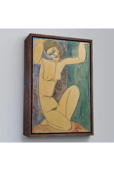 Trezon Ahşap Çerçeveli Amedeo Modigliani - Cariatide Tablo-8089 ürün görseli 1
