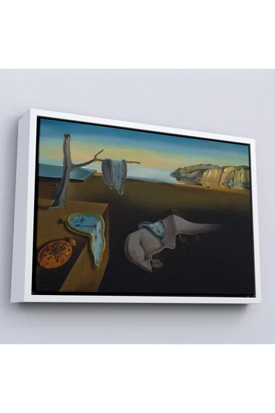Trezon Ahşap Çerçeveli Salvador Dali - Belleğin Azmi Tablo - The Persistence Of Memory-7128 ürün görseli 1