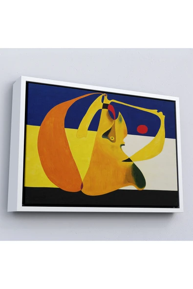 Trezon Ahşap Çerçeveli Joan Miro Spanish - Kalem Tablosu-7055 ürün görseli 1