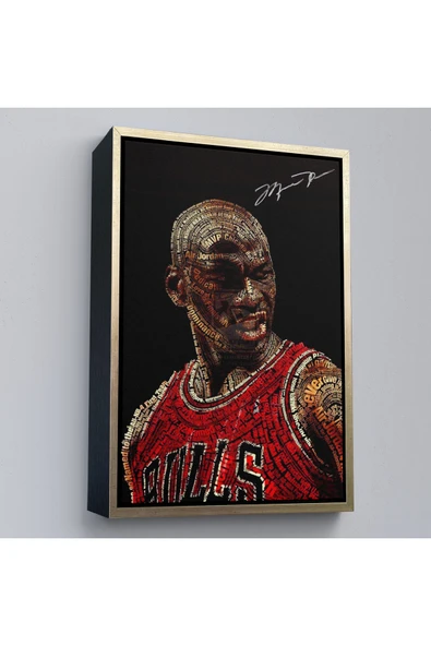 Trezon Ahşap Çerçeveli Michael Jordan Tablo-7739 - Resim 3