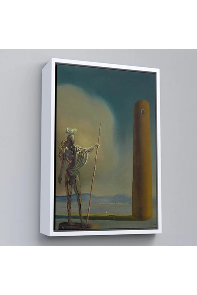 Trezon Ahşap Çerçeveli Salvador Dali - Kuledeki Şövalye Tablosu - Le Cavalier A La Tour-7399 ürün görseli 1