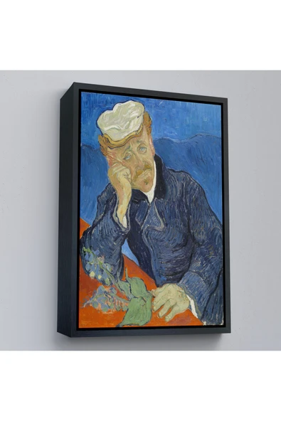 Trezon Ahşap Çerçeveli Vincent Van Gogh - Doktor Paul Gachet Tablo-7467 ürün görseli 1