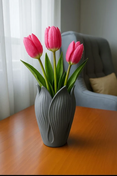 TIGEA Accessories LOTUS 3D MODERN TARZ DEKORATİF VAZO ürün görseli 1