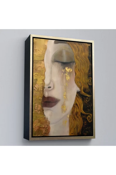 Trezon Ahşap Çerçeveli Gustav Klimt - Altın Gözyaşları Tablosu-7319 ürün görseli 1