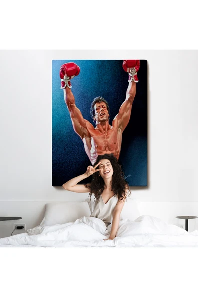 Trezon Sylvester Stallone Rocky Tablo-7782 - Resim 6