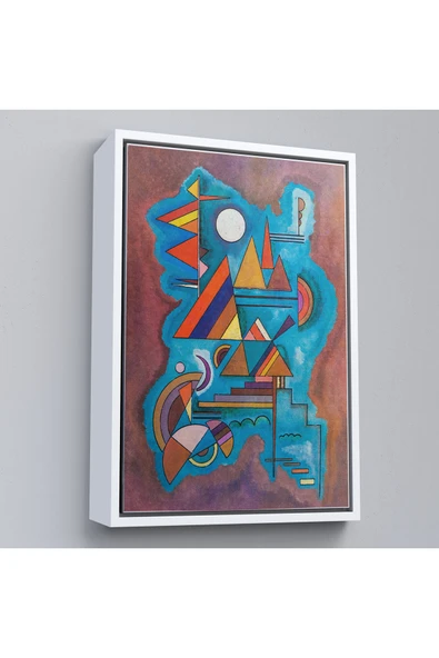 Trezon Ahşap Çerçeveli Wassily Kandinsky - Ayakta Duran Tablo - Standing-7498 ürün görseli 1