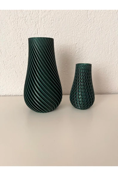 TIGEA Accessories 3D KURŞUNİ VAZO TAKIM 15/10 CM ürün görseli 1