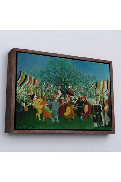 Trezon Ahşap Çerçeveli Henri Rousseau Bağımsızlığın 100. Yıl Kutlamaları Tablo-7043 ürün görseli 1