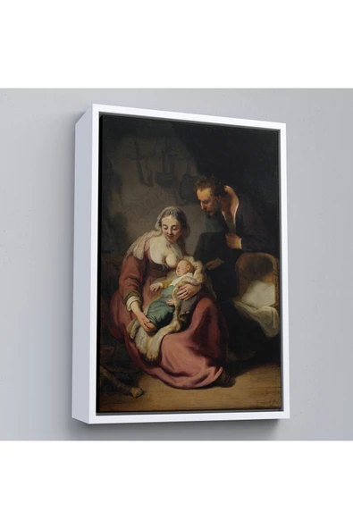 Trezon Ahşap Çerçeveli Rembrandt - Kutsal Aile Tablo - The Holy Family-7431 ürün görseli 1