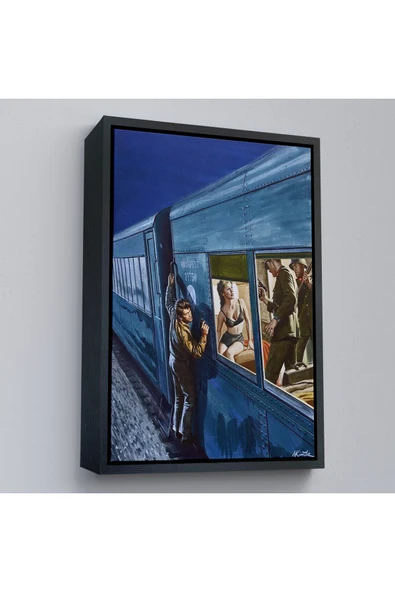 Trezon Ahşap Çerçeveli Rus Kızın Demir Perdeden Kaçışı Tablo-7717 ürün görseli 1