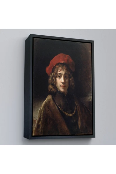 Trezon Ahşap Çerçeveli Rembrandt - Sanatçının Oğlu Titus Tablo -Titus, The Artist'S Son-7438 ürün görseli 1