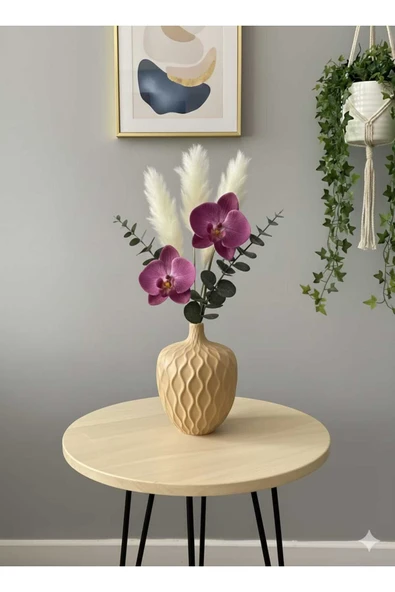 TIGEA Accessories İSKANDİNAV TARZ SALON/OTURMA ODASI PLA PLASTİK DEKORATİF VAZO ürün görseli 1