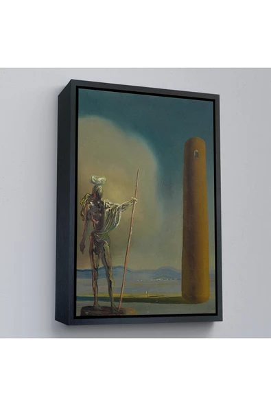 Trezon Ahşap Çerçeveli Salvador Dali - Kuledeki Şövalye Tablosu - Le Cavalier A La Tour-7399 ürün görseli 1