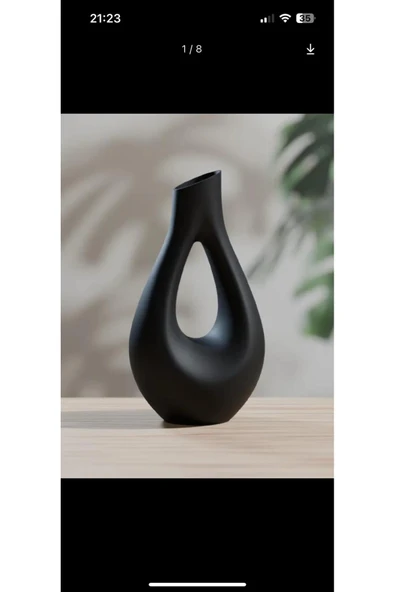 TIGEA Accessories ŞIK TASARIM SALON İÇİN DEKORATİF VAZO ürün görseli 1