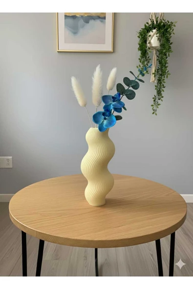 TIGEA Accessories İSKANDİNAV TARZ SALON/OTURMA ODASI PLA PLASTİK DEKORATİF MODERN VAZO ürün görseli 1