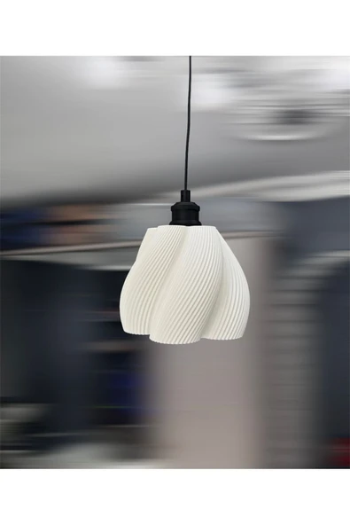 TIGEA Accessories İSKANDİNAV Luminaura Tekli Modern Beyaz Sarkıt Avize Salon Mutfak Oturma Odası Hol Avize Aydınlatma ürün görseli 1