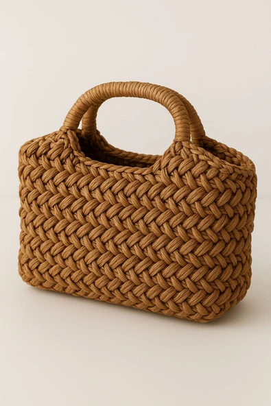 TIGEA Accessories MODERN VİNTAGE RAFYA ÇANTA EL ÖRGÜSÜDÜR RENK SEÇİMİ YAPILABİLİR ürün görseli 1