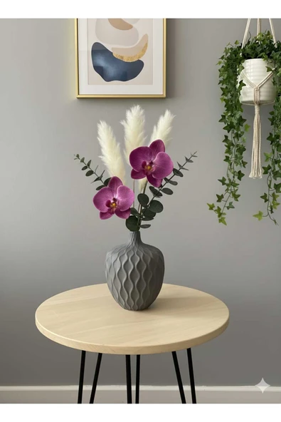 TIGEA Accessories İSKANDİNAV TARZ SALON/OTURMA ODASI PLA PLASTİK DEKORATİF VAZO ürün görseli 1