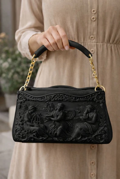 TIGEA Accessories WOMAN ART KONSEPT 3D ÜRETİM İSKANDİNAV TARZ KADIN EL ÇANTA ürün görseli 1
