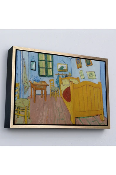 Trezon Ahşap Çerçeveli Vincent Van Gogh - Arles'Ta Yatak Odası Tablosu - Bedroom İn Arles-7179 ürün görseli 1