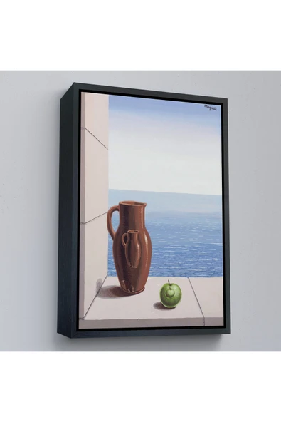 Trezon Ahşap Çerçeveli Rene Magritte - Stimülasyon Hedefi Tablosu-7412 ürün görseli 1