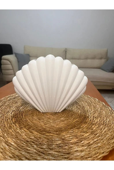 TIGEA Accessories SHELL 3D MODERN TARZ BOYANABİLİR VAZO - Resim 2