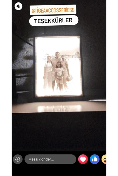 TIGEA Accessories LİTHAPHONE LED IŞIKLI KİŞİYE ÖZEL FOTOĞRAF ÇERÇEVESİ SEVGİLİLER GÜNÜ ÖZEL GÜNLER HEDİYELİK ürün görseli 1