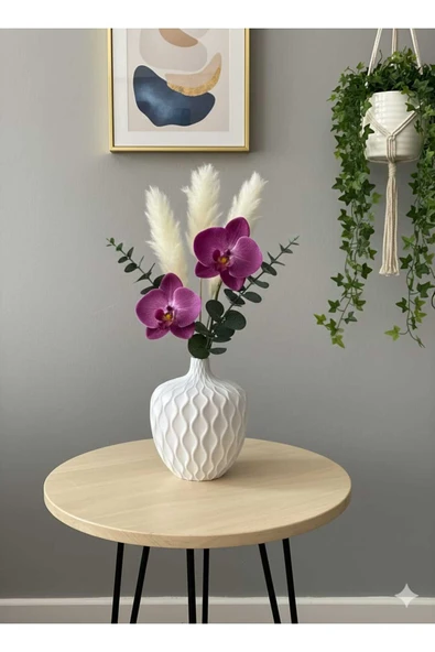 TIGEA Accessories İSKANDİNAV TARZ SALON/OTURMA ODASI PLA PLASTİK DEKORATİF VAZO ürün görseli 1