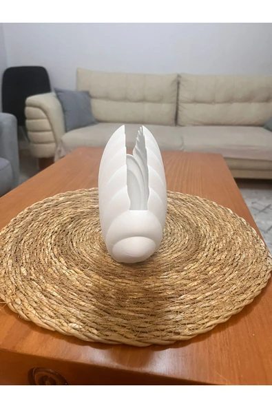 TIGEA Accessories SHELL 3D MODERN TARZ BOYANABİLİR VAZO - Resim 7