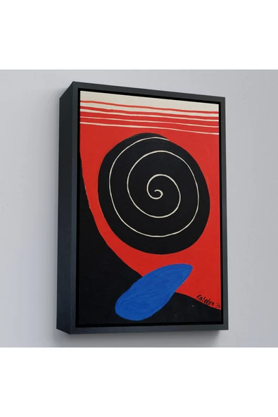 Trezon Ahşap Çerçeveli Alexander Calder - Büyük Kaya Tablosu - Big Boulder-8079 ürün görseli 1
