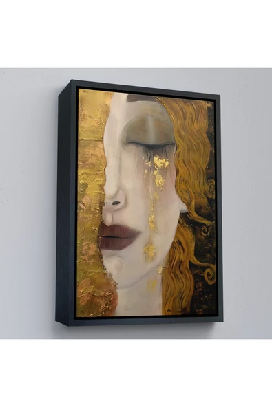 Trezon Ahşap Çerçeveli Gustav Klimt - Altın Gözyaşları Tablosu-7319 ürün görseli 1