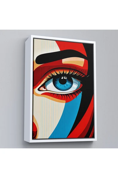 Trezon Ahşap Çerçeveli Güzel Gözlü Kadın Tablo-7908 ürün görseli 1